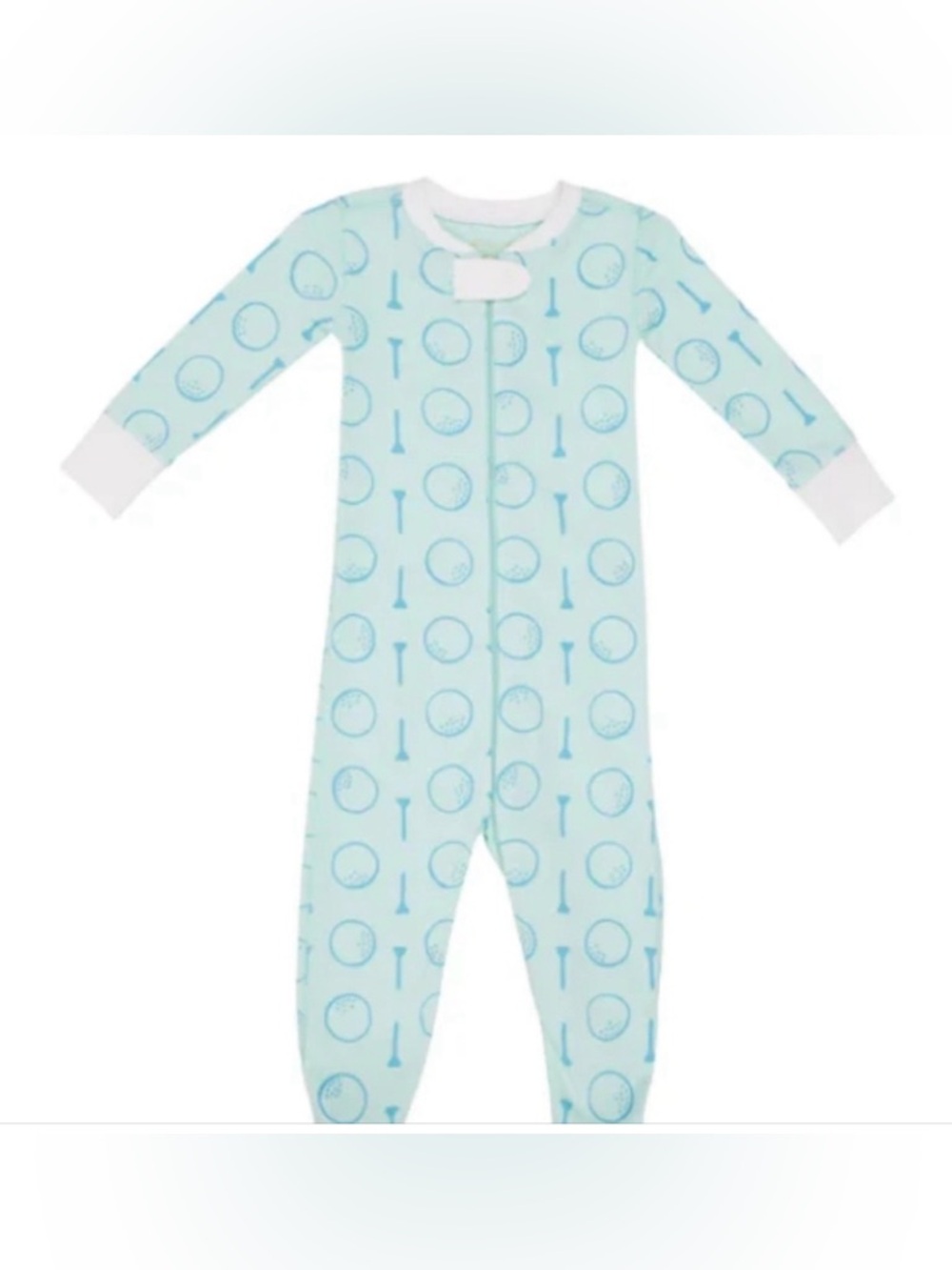 The Beaufort Bonnet Company Light Blue and Pink Baby Footed Pajama